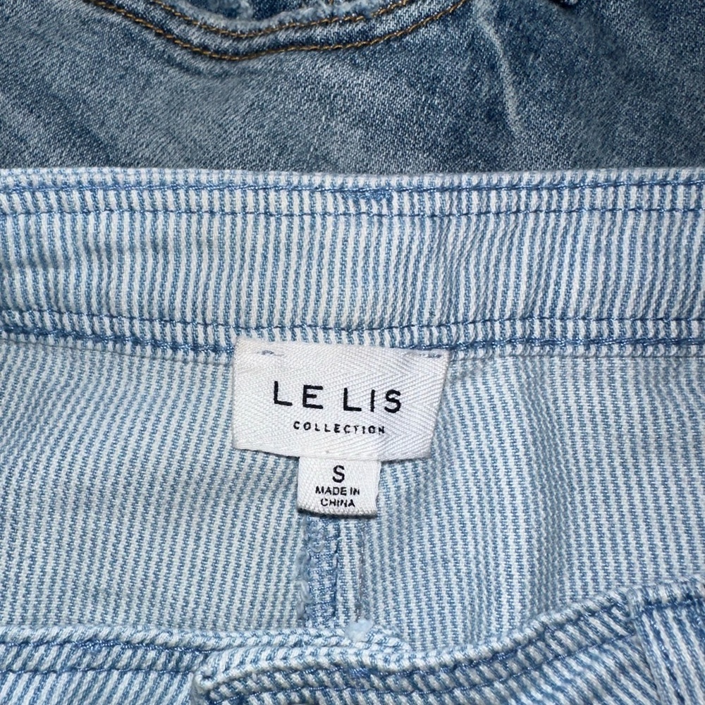 Striped Denim Mini Skort - Picture 3 of 3